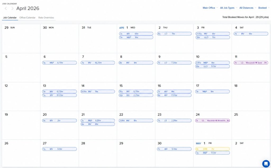 SmartMoving April 2026 Calendar